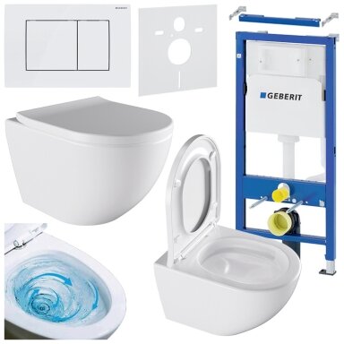 WC KOMPLEKTAS SU POTINKINIU RĖMU IR MYGTUKU WC94