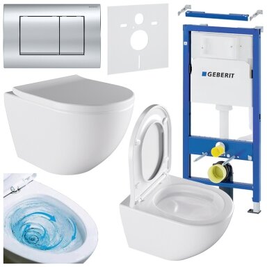 WC KOMPLEKTAS SU POTINKINIU RĖMU IR MYGTUKU WC95