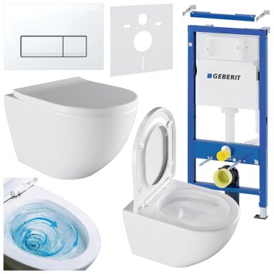 WC KOMPLEKTAS SU POTINKINIU RĖMU IR MYGTUKU WC96