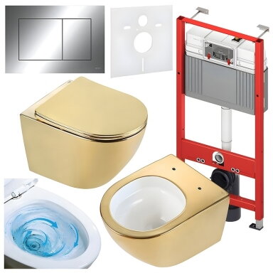 WC KOMPLEKTAS SU POTINKINIU RĖMU IR MYGTUKU WC314
