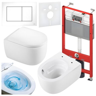 WC KOMPLEKTAS SU POTINKINIU RĖMU IR MYGTUKU WC332