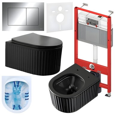 WC KOMPLEKTAS SU POTINKINIU RĖMU IR MYGTUKU WC282