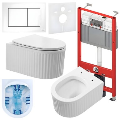 WC KOMPLEKTAS SU POTINKINIU RĖMU IR MYGTUKU WC278