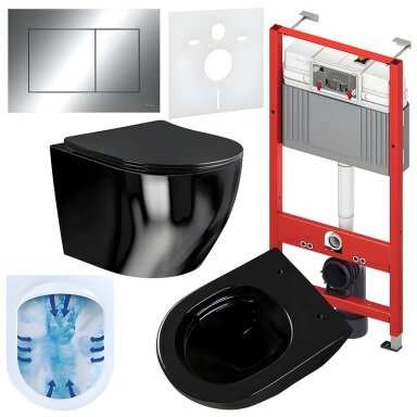 WC KOMPLEKTAS SU POTINKINIU RĖMU IR MYGTUKU WC122
