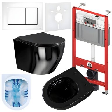 WC KOMPLEKTAS SU POTINKINIU RĖMU IR MYGTUKU WC121