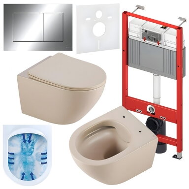 WC KOMPLEKTAS SU POTINKINIU RĖMU IR MYGTUKU WC355