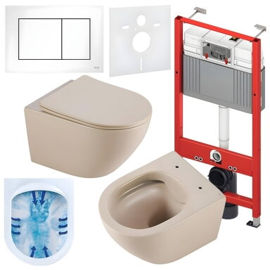 WC KOMPLEKTAS SU POTINKINIU RĖMU IR MYGTUKU WC354
