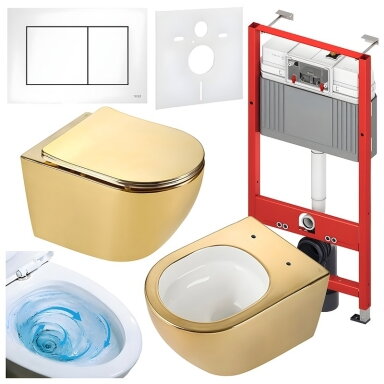 WC KOMPLEKTAS SU POTINKINIU RĖMU IR MYGTUKU WC293