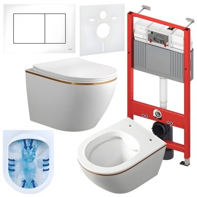 WC KOMPLEKTAS SU POTINKINIU RĖMU IR MYGTUKU WC116