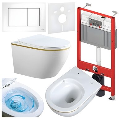 WC KOMPLEKTAS SU POTINKINIU RĖMU IR MYGTUKU WC242