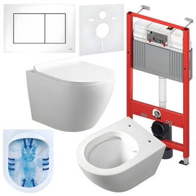 WC KOMPLEKTAS SU POTINKINIU RĖMU IR MYGTUKU WC102