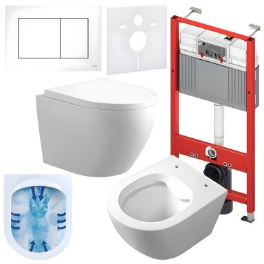 WC KOMPLEKTAS SU POTINKINIU RĖMU IR MYGTUKU WC108