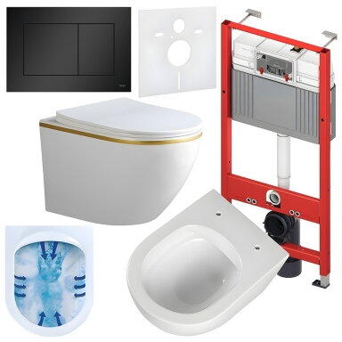 WC KOMPLEKTAS SU POTINKINIU RĖMU IR MYGTUKU WC273