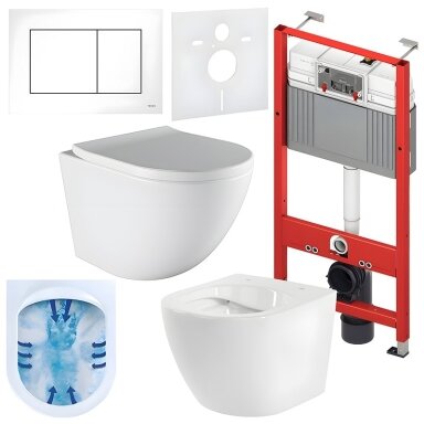 WC KOMPLEKTAS SU POTINKINIU RĖMU IR MYGTUKU WC147
