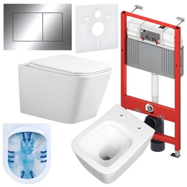 WC KOMPLEKTAS SU POTINKINIU RĖMU IR MYGTUKU WC211