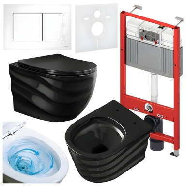 WC KOMPLEKTAS SU POTINKINIU RĖMU IR MYGTUKU WC342