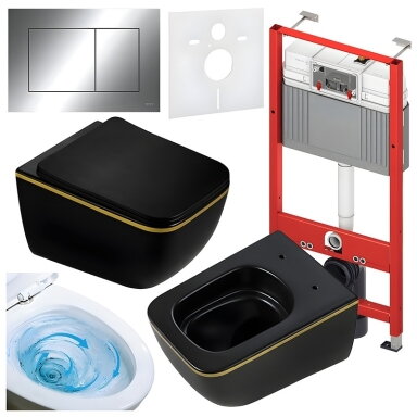 WC KOMPLEKTAS SU POTINKINIU RĖMU IR MYGTUKU WC310