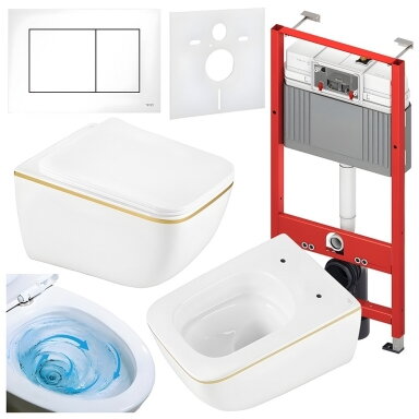 WC KOMPLEKTAS SU POTINKINIU RĖMU IR MYGTUKU WC303