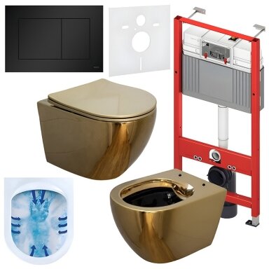 WC KOMPLEKTAS SU POTINKINIU RĖMU IR MYGTUKU WC132