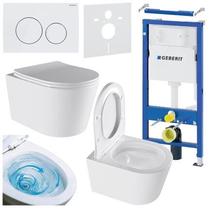 WC KOMPLEKTAS SU POTINKINIU RĖMU IR MYGTUKU WC12