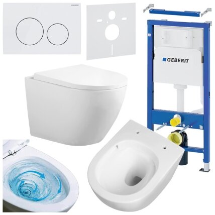WC KOMPLEKTAS SU POTINKINIU RĖMU IR MYGTUKU WC73