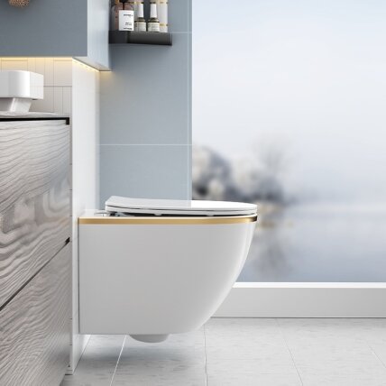 WC KOMPLEKTAS SU POTINKINIU RĖMU IR MYGTUKU WC375 12