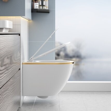 WC KOMPLEKTAS SU POTINKINIU RĖMU IR MYGTUKU WC375 14 WC KOMPLEKTAS SU POTINKINIU RĖMU IR MYGTUKU WC375 14