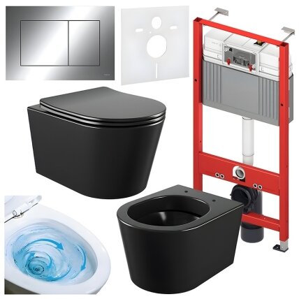WC KOMPLEKTAS SU POTINKINIU RĖMU IR MYGTUKU WC162