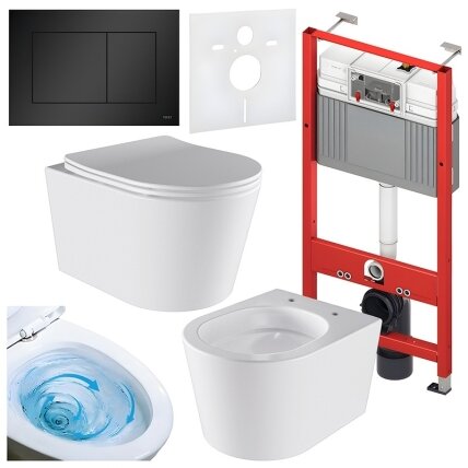 WC KOMPLEKTAS SU POTINKINIU RĖMU IR MYGTUKU WC152