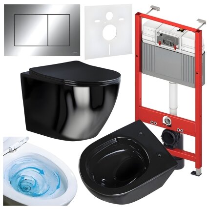 WC KOMPLEKTAS SU POTINKINIU RĖMU IR MYGTUKU WC199