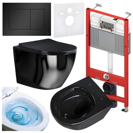 WC KOMPLEKTAS SU POTINKINIU RĖMU IR MYGTUKU WC197