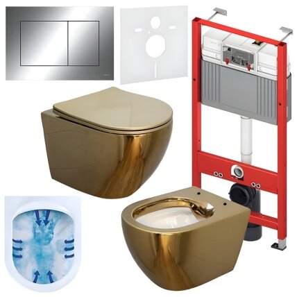 WC KOMPLEKTAS SU POTINKINIU RĖMU IR MYGTUKU WC130
