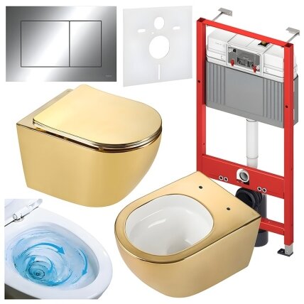 WC KOMPLEKTAS SU POTINKINIU RĖMU IR MYGTUKU WC294