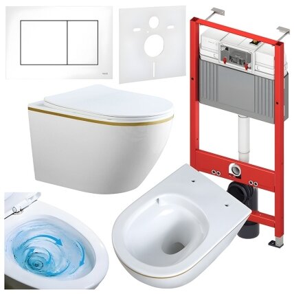 WC KOMPLEKTAS SU POTINKINIU RĖMU IR MYGTUKU WC244