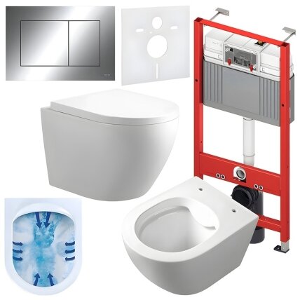 WC KOMPLEKTAS SU POTINKINIU RĖMU IR MYGTUKU WC107