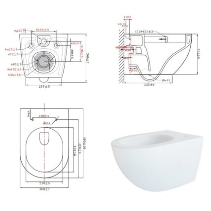 WC KOMPLEKTAS SU POTINKINIU RĖMU IR MYGTUKU WC166 20