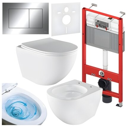 WC KOMPLEKTAS SU POTINKINIU RĖMU IR MYGTUKU WC150 WC KOMPLEKTAS SU POTINKINIU RĖMU IR MYGTUKU WC150