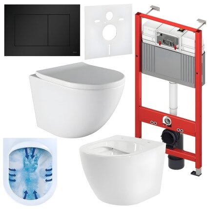 WC KOMPLEKTAS SU POTINKINIU RĖMU IR MYGTUKU WC144