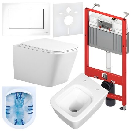 WC KOMPLEKTAS SU POTINKINIU RĖMU IR MYGTUKU WC212