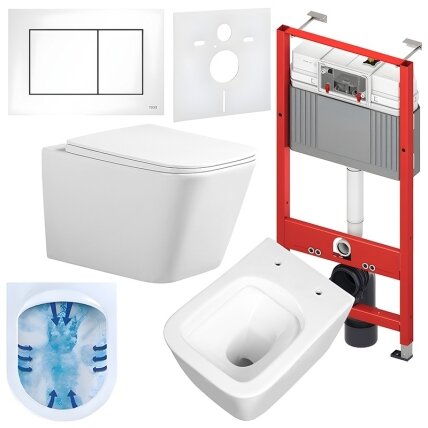 WC KOMPLEKTAS SU POTINKINIU RĖMU IR MYGTUKU WC210