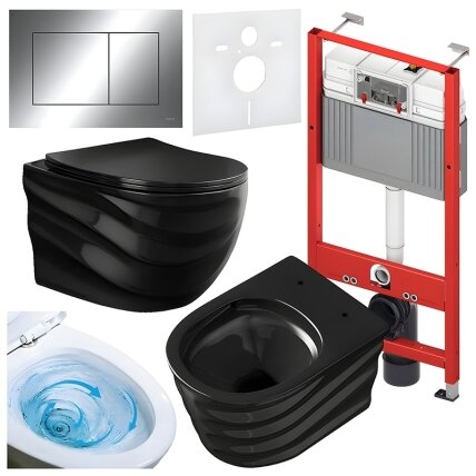 WC KOMPLEKTAS SU POTINKINIU RĖMU IR MYGTUKU WC343