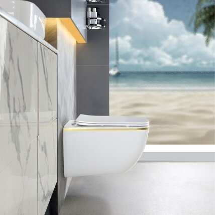 WC KOMPLEKTAS SU POTINKINIU RĖMU IR MYGTUKU WC300 6