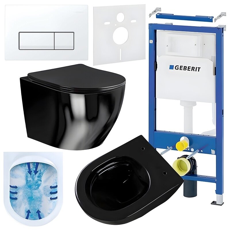 WC KOMPLEKTAS SU POTINKINIU RĖMU IR MYGTUKU WC393