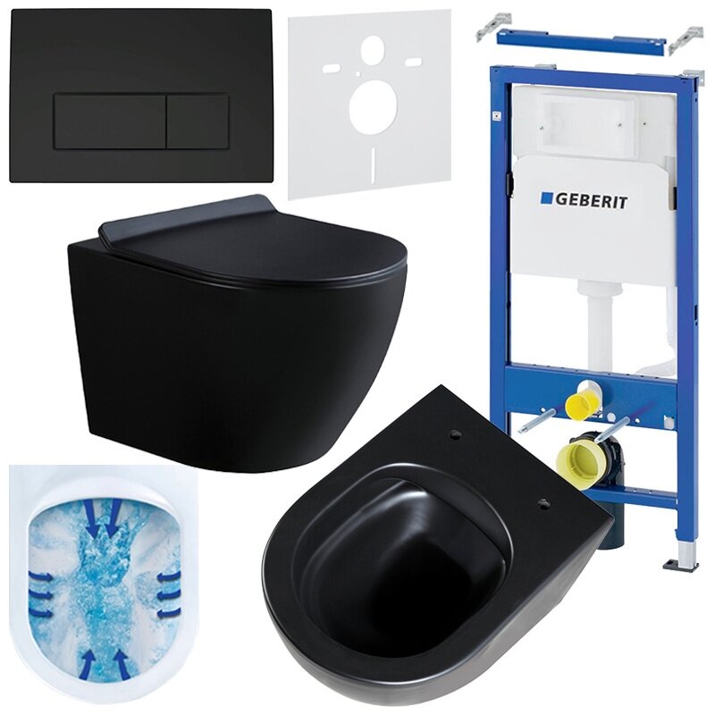 WC KOMPLEKTAS SU POTINKINIU RĖMU IR MYGTUKU WC70