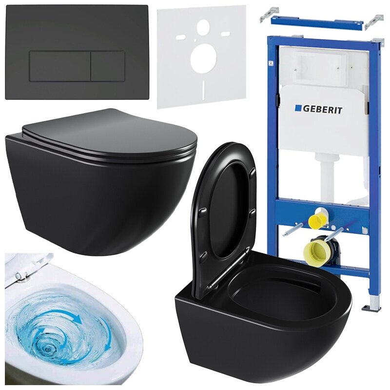 WC KOMPLEKTAS SU POTINKINIU RĖMU IR MYGTUKU WC89