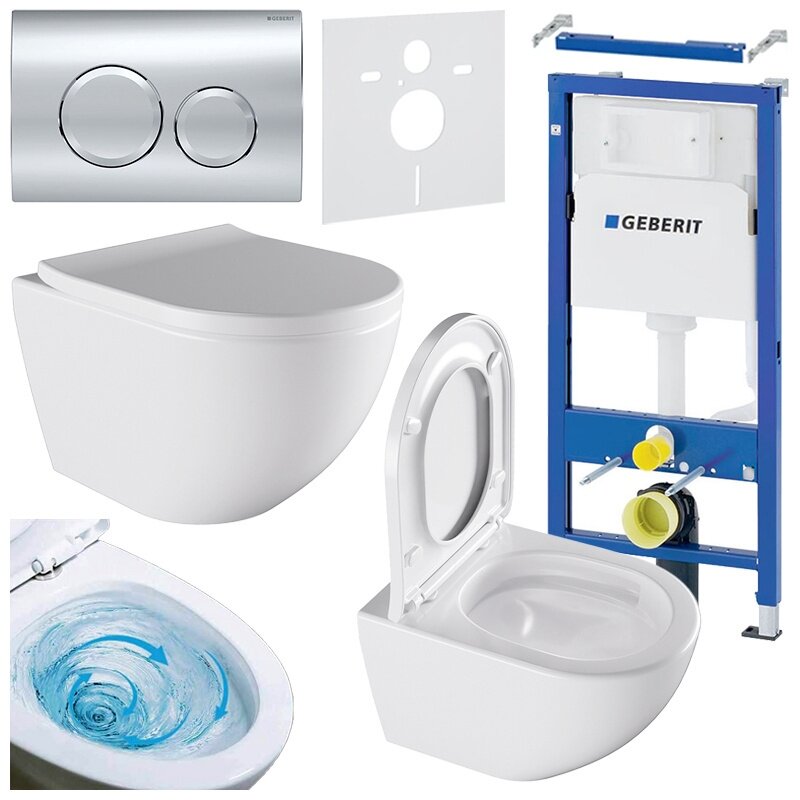 WC KOMPLEKTAS SU POTINKINIU RĖMU IR MYGTUKU WC93