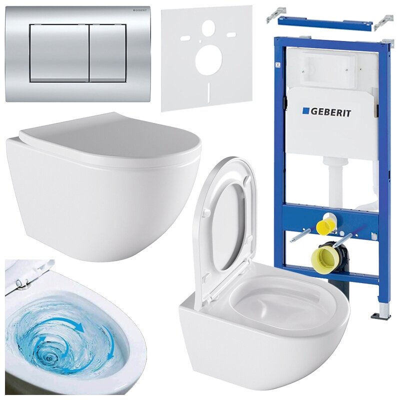 WC KOMPLEKTAS SU POTINKINIU RĖMU IR MYGTUKU WC95
