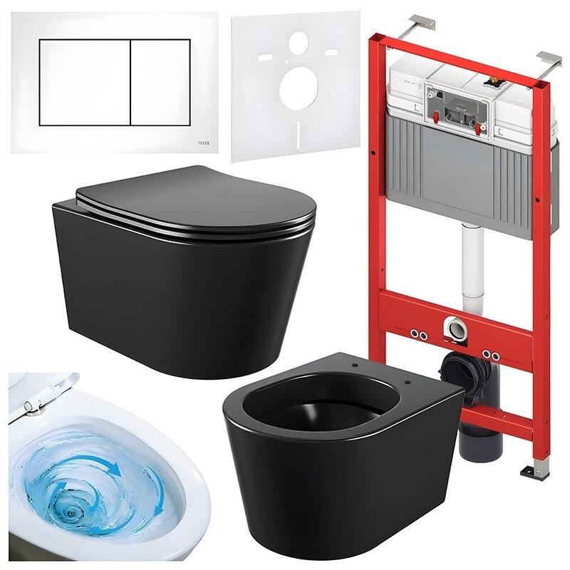WC KOMPLEKTAS SU POTINKINIU RĖMU IR MYGTUKU WC161