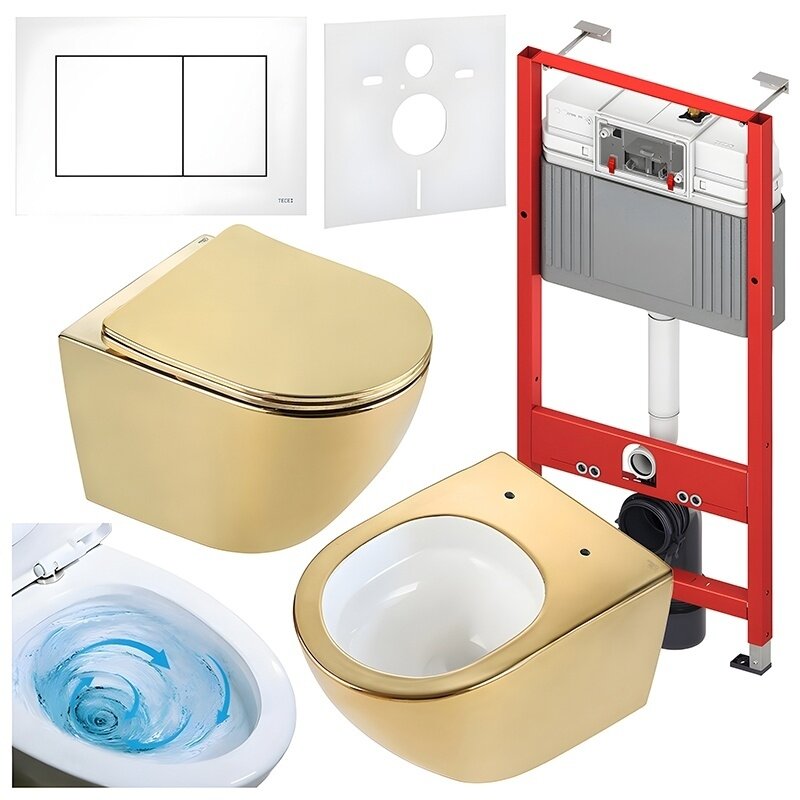 WC KOMPLEKTAS SU POTINKINIU RĖMU IR MYGTUKU WC315