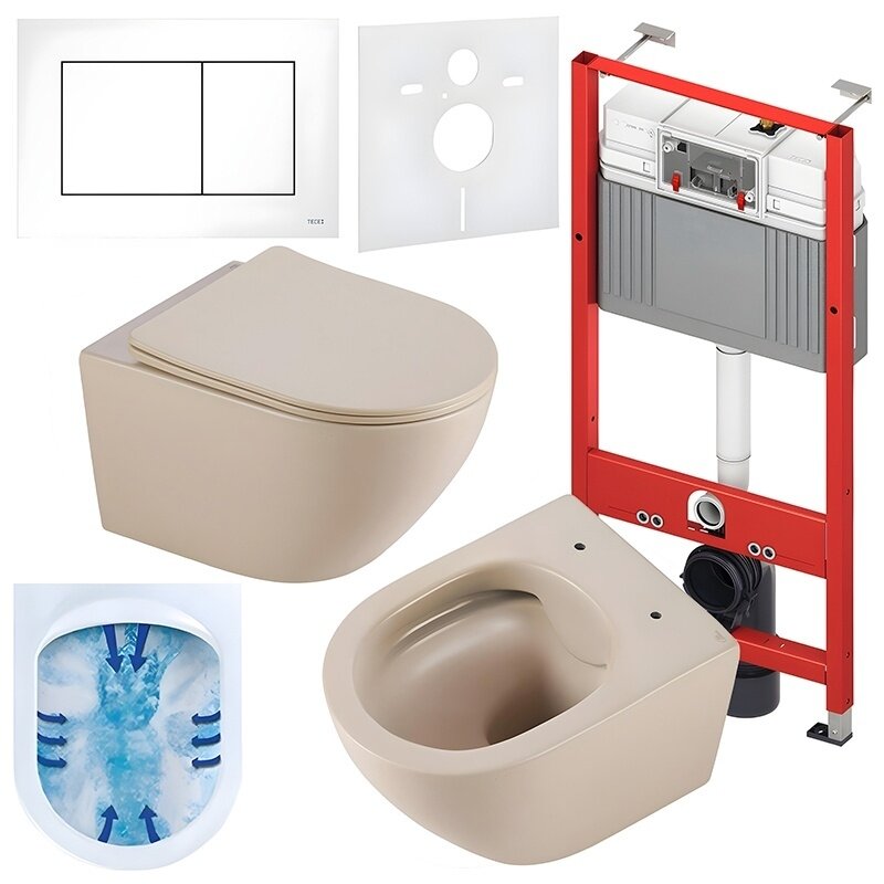 WC KOMPLEKTAS SU POTINKINIU RĖMU IR MYGTUKU WC356